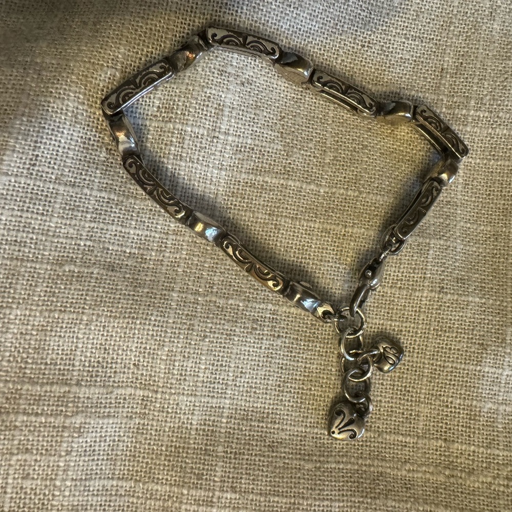 Brighton heart and link silver bracelet